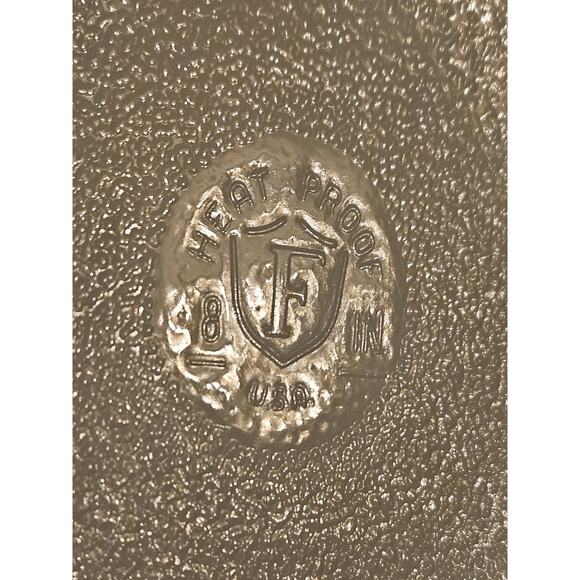 1960s 8" Footed Round Federal Milk Glass Brown Sunflower Bowl - Picture 5 of 7